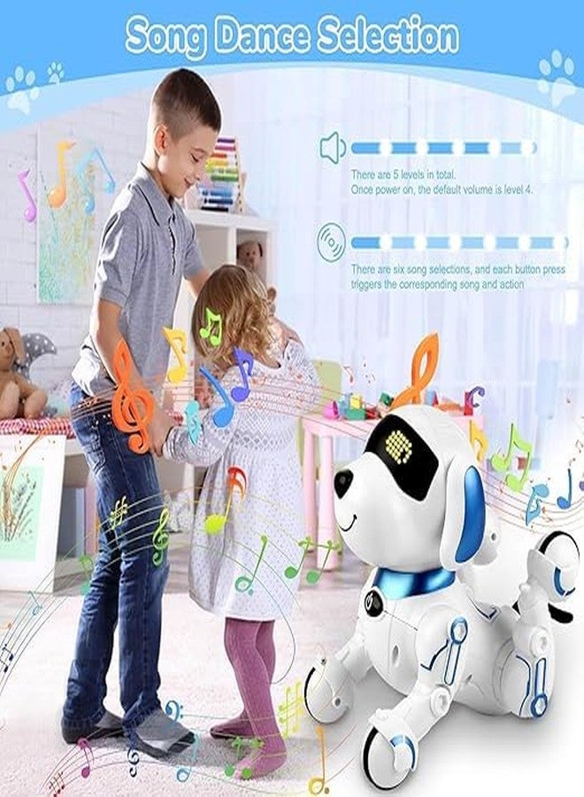 VIKINGS Remote Control Robot Dog Toy | Interactive RC Dog Robot for Kids | Programmable Smart Dancing Robot Toy with Sound, LED Eyes & Animal Imitation | Mini Pet Robot Multicolor - Image 4